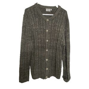 LANDHAUS Size XL Wool Cardigan Cottage Core Nordic Sweater Womens